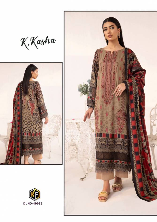 K Kasha Vol 8 By Keval Cotton Pakistani Dress Material Wholesale Shop In Surat
